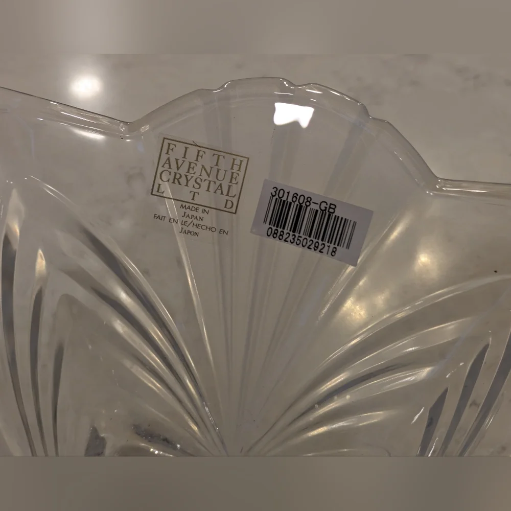 Vintage Lead Crystal Bowl Japan Fifth Avenue Crystal. New